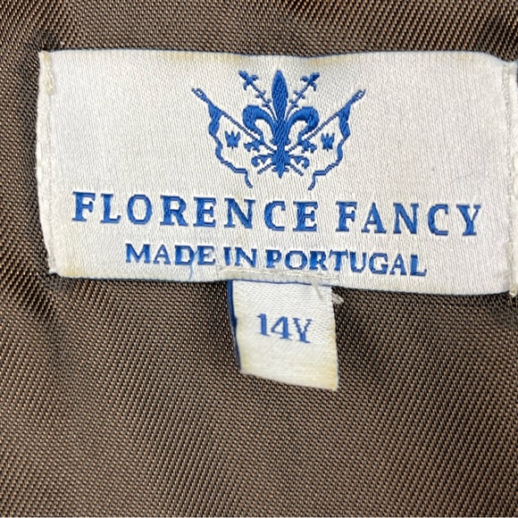 FLORENCE FANCY Brown Vegan Fur Katherine Jacket Vest Made In Portugal Size 14Y. - Picture 8 of 10